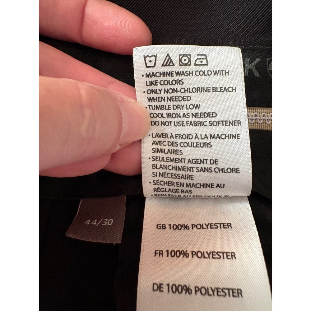 Lot of 2 Oak Hill Easy Stretch Black Flat Front Dress Pants - 44x29.5 - Picture 8 of 10